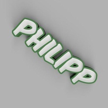 philipp Led Lamba namel çocuk isim süs ışık kontrol hediye modüler tutkal ev gece 3d print model - Mito3D