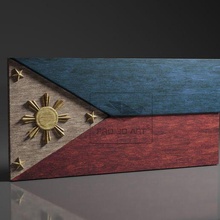 filippine bandiera cnc File legna 3d stl modello 3d print model - Mito3D