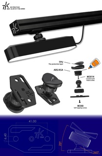 philips matiz inteligente Toque luz Barra base kit fixo bracket racing simulador 3d print model - Mito3D