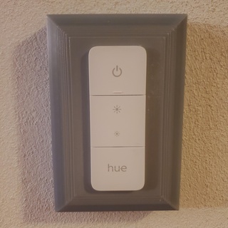 phillips hue dimmer version 2 light switch cover faceplate phillips hue hue dimmer faceplate face plate cover outlet dimmer version 2  3d print model - Mito3D