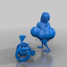 Philosoph der Aufklärung seine Hühner-Füße -und sein Bein dispenser officer schwanson Kunst Skulpturen 3d print model - Mito3D