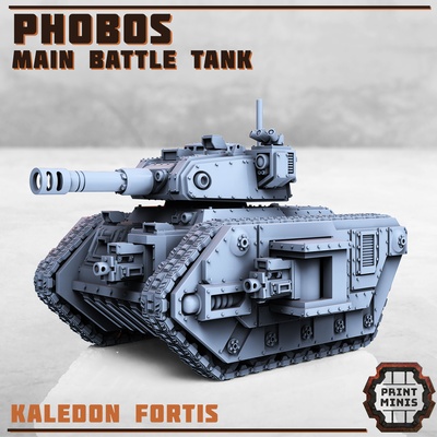 phobos principale battaglia serbatoio truppe militare esercito squadra sci fi cupo 3d print model - Mito3D