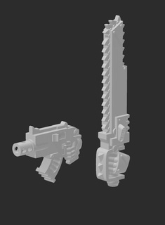 fobos pistola espada cadena tornillo sierra mk2 mk3 3d print model - Mito3D