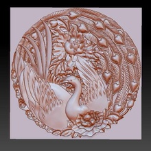 phoenix modelo em 3d basrelief art animal bird decorative china oriental traditional jewelry jade decoration cnc artcam emboss sculpture engraving woodcarving 3d print model - Mito3D