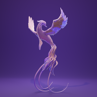phoenix bird Art tabletop wing 3d print model - Mito3D