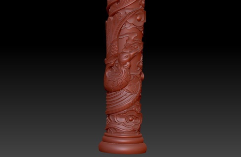 phoenix column 2 phoenix column  3d print model - Mito3D