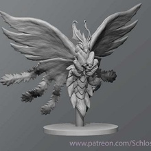 phoenix mariposa jogo brinquedo tampo de mesa inseto masmorras e dragões dnd 3d print model - Mito3D