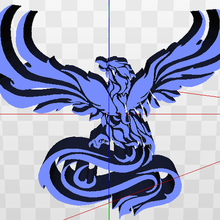phoenix rising mythical creatures 3d print model - Mito3D