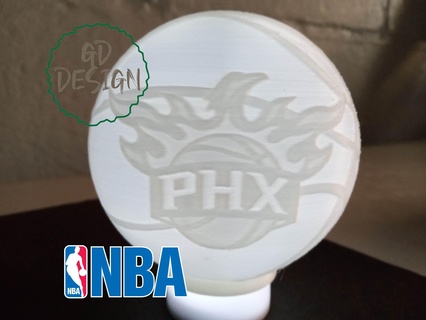 phoenix suns basketball tealight reading light nightlight nba sports cor art man cave kids room home 3d print model - Mito3D