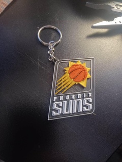 phoenix suns logo colorized keychains nba basketball keychain arizona america 3d print model - Mito3D