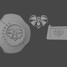 fenice 3d modello digivice cresta emblema stl digimon 3d print model - Mito3D