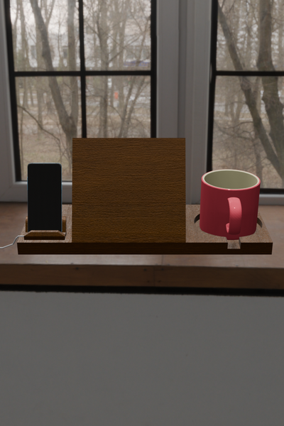 telefono libro in piedi titolare supporto tazza caffè utensili 3d print model - Mito3D