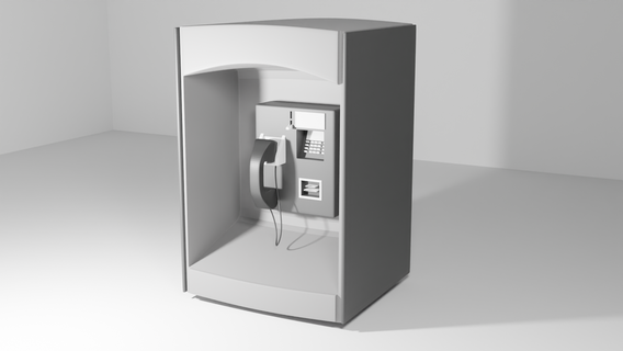 phone booth phone booth newyork london chicago cyberpunk  3d print model - Mito3D