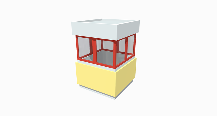 telefon stand stadt city assets spiel game toy art setzt props stadtszene architektur low poly gebäude haus zuhause spielzeug phone booth telephone box box 3d print model - Mito3D