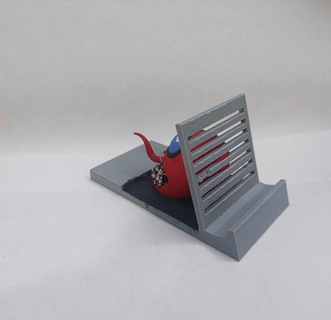phone booth among us impostor support phoneholder 3d print model - Mito3D