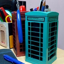 phone booth pen holder tool tools stationary art 3d print model - Mito3D