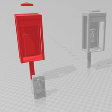 cabine de telefone vários diorama miniatura 3d print model - Mito3D