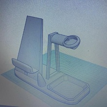 phone charging station i-watch charger holder stand iphone iwatch 3d print model - Mito3D