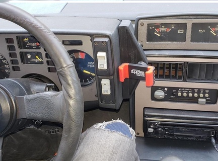 phone gps mount pontiac fiero automotive parts dash holder dashboard gt stand 1988 auto cars vehicle 3d print model - Mito3D