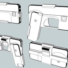 phone gun game gsm pistolet prop props 3d print model - Mito3D