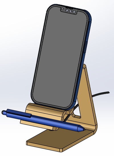 telefon halter unterstützung iphone samsung stand aufladen 3d print model - Mito3D