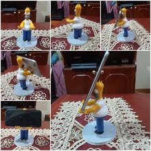 phone holder - homer simpson support telephone cell the simpsons fox 3d print model - Mito3D
