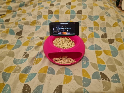 phone holder - sunflower seeds Home seed waste movie watching with all in 3d print model - Mito3D