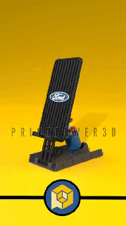 phone holder gas pedal cellular base accelerator fad car ford volkswagen chevrolet 3d print model - Mito3D