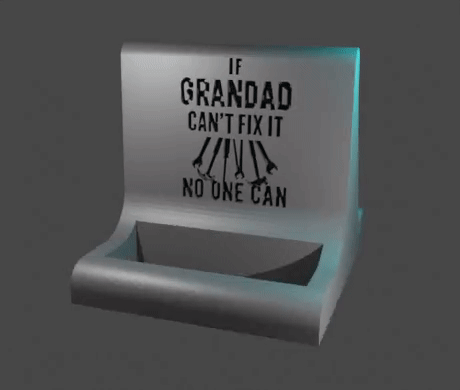phone holder grandad iphone tablet stand gift 3D print model - Mito3D