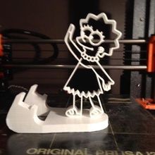 phone holder lisa simpson gadget mobile stand simpsons 3d print model - Mito3D