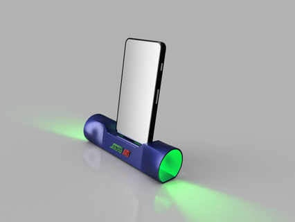 téléphone titulaire soutien modelé pixel 5 intelligent charge 3d print model - Mito3D
