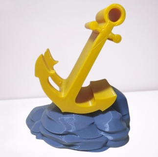 phone holder naval anchor cellular support cell marina 3d print model - Mito3D