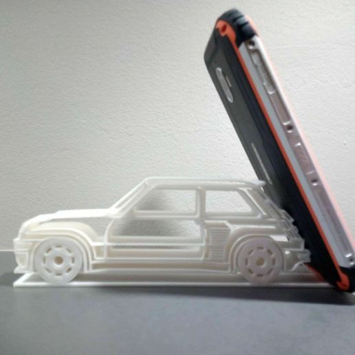 Telefon Halter Unterstützung renault 5 Turbo 2 Design Sport Dock 3D print model - Mito3D