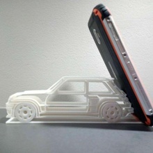 telefon Kulp destek Renault 5 turbo 2 tasarım spor rıhtım 3d print model - Mito3D