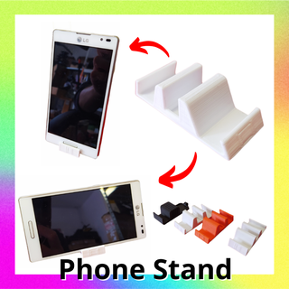 phone holder stand - minimalist useful smartphone table desk organizer video call tiktok stl 3d model file printing holde r printed office diy carry gadget gift friend mount 3d print model - Mito3D