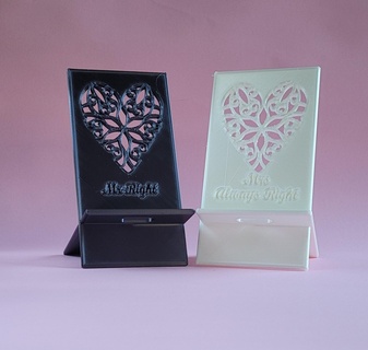 phone holders mr right mrs always stand heart valentine support holder accessories phonesxcults 3d print model - Mito3D