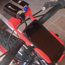teléfono de soporte la lámpara varios bicicletas bicicleta manos libres titular led móvil pie montaña smartphone para deporte al aire libre 3d print model - Mito3D