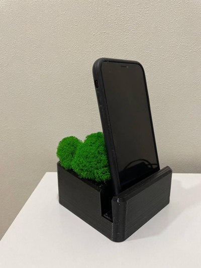 téléphone supporter gadget accueil maison décor mousse plante jardinières feuilles stabilisé iphone samsung xiaomi 3d print model - Mito3D