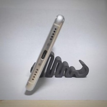 phone stand gadget phonestand spring squish flexible simple 3d print model - Mito3D