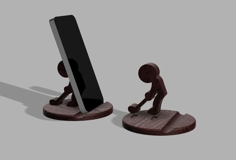 phone ficar pé jogador golfe + minimalista Iphone samsung suporte 3d print model - Mito3D