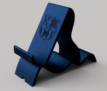 phone stand barcelona logo holder tablet real madrird stant telephone 3d print model - Mito3D