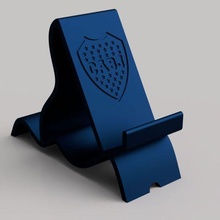 phone stand boca junior logo gadget stan holder mouth futball tablet argentina 3d print model - Mito3D