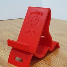 phone stand ferrari logo booth tablet cars support car 3d print model - Mito3D