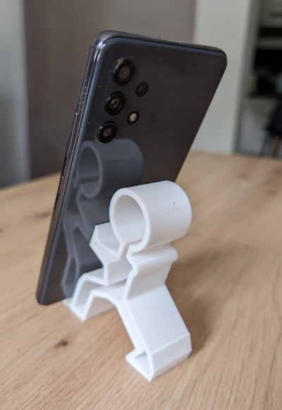 téléphone supporter amusement bonhomme gare hommes gadget soutien 3d print model - Mito3D