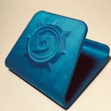 phone stand holder hearthstone logo gadget mobile 3d print model - Mito3D