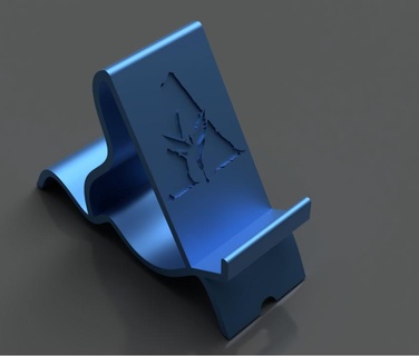 phone stand avatar logo table booth support water 3d print model - Mito3D