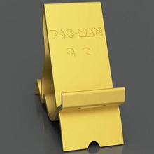 téléphone supporter pac homme logo Pac Man man soutien tablette stant cabine 3d print model - Mito3D