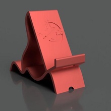 telefon ayakta durmak Soporte para Telefono logo hayalet avcıları 3d print model - Mito3D