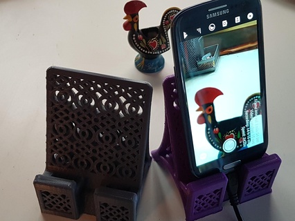Telefon Stand Lautsprecher bewirken drucken Ort Standdruck Handy Mobiltelefon Fall Mantel 3d print model - Mito3D
