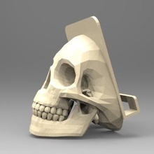 phone support various bracket skull skeleton cellular bedrock charger 3d print model - Mito3D